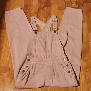 Women's Pink Corduroy Overalls